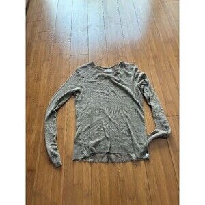 one teaspoon lightweight brown mesh sweater - women's small